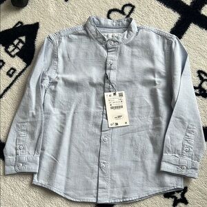 NWT Zara Kid’s Light Blue Button-Up Shirt